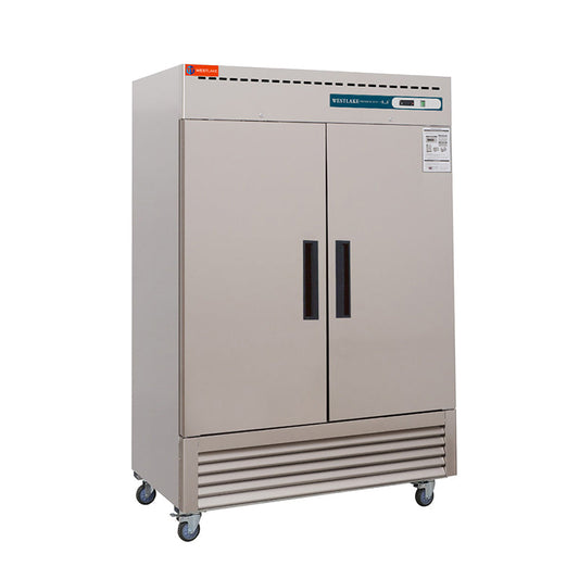 WESTLAKE Commercial Refrigerator 54" 2-Door 49 Cu.ft Stainless Steel | Embraco ETL NSF DOE Triple Certified Reach-In for Restaurant