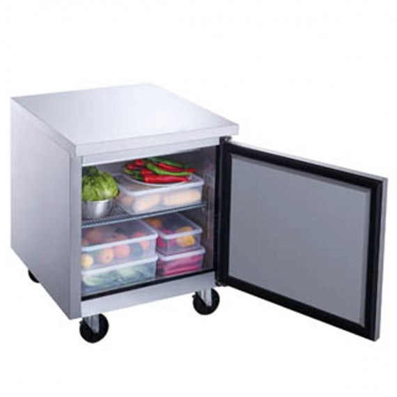 Dukers DUC29R 29" Reach-in Undercounter Refrigerator, 1 Solid Door