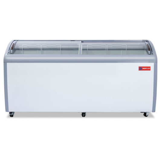 WESTLAKE Commercial Ice Cream Display Freezer 71" 20 Cu.ft | ETL Listed 2-in-1 Sliding Glass Door for Store Supermarket