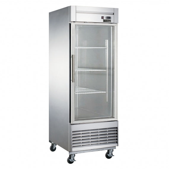 Dukers Appliance Co D28F-GS1 28" One Section Reach-In Freezer w/ Glass Door, Bottom Mount, 18 cu. ft.