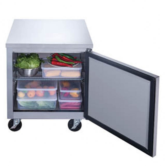 Dukers DUC29R 29" Reach-in Undercounter Refrigerator, 1 Solid Door