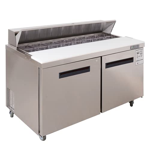 WESTLAKE Commercial Sandwich Salad Prep Table 27"-72" Stainless Steel | Standard & Mega Top ETL Certified for Restaurant