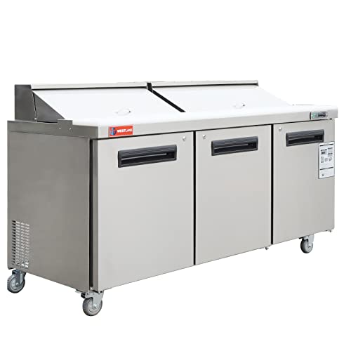 WESTLAKE Commercial Sandwich Salad Prep Table 27"-72" Stainless Steel | Standard & Mega Top ETL Certified for Restaurant