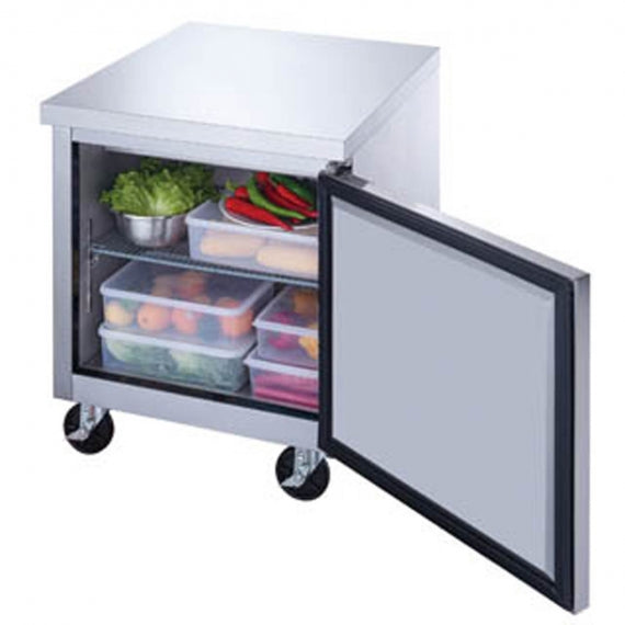 Dukers DUC29R 29" Reach-in Undercounter Refrigerator, 1 Solid Door