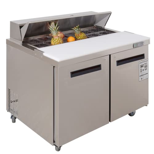 WESTLAKE Commercial Sandwich Salad Prep Table 27"-72" Stainless Steel | Standard & Mega Top ETL Certified for Restaurant