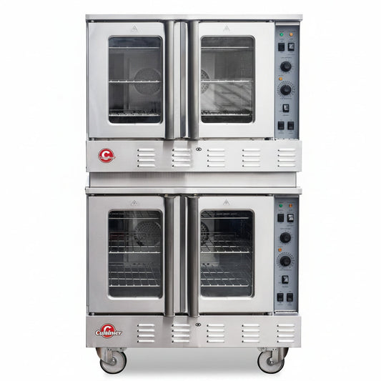 WESTLAKE Commercial Gas Convection Oven 39" Double Deck Full Size 120,000 BTU Stainless Steel | ETL Certified for Restaurant