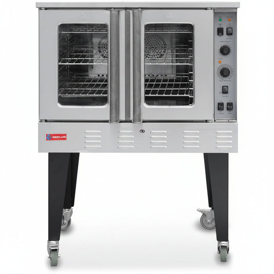 WESTLAKE Commercial Gas Convection Oven 39" Single Deck Full Size 60, 000 BTU Stainless Steel | ETL Certified for Restaurant