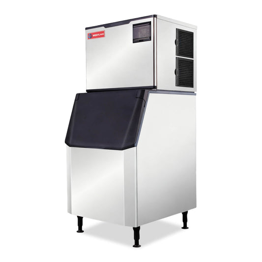 WESTLAKE Commercial Ice Machine 700 lb. Air Cooled Cube Ice Maker with 440 lb. Bin | SK-729 ETL Certified for Restaurant