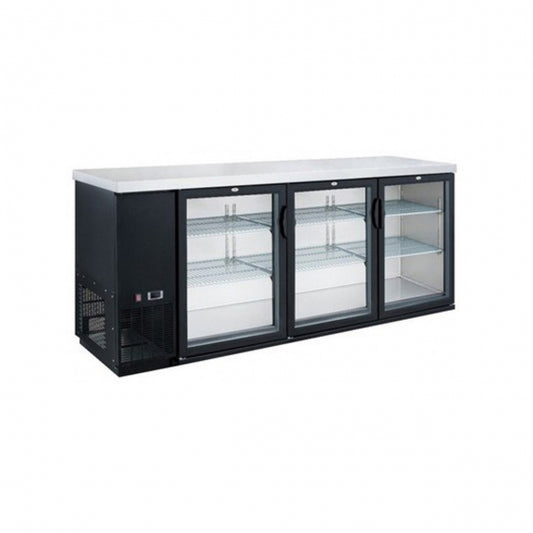 Dukers Appliance Co DBB72-H3 73" Refrigerated Back Bar Cabinet w/ 3 Glass Doors, 19.2 Cu Ft