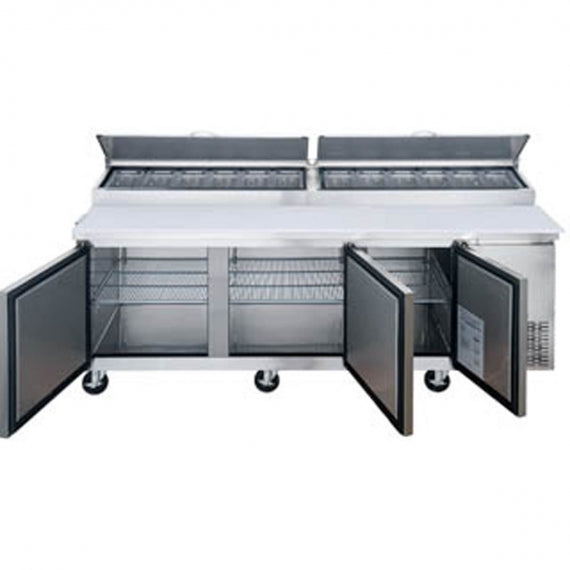 Dukers Appliance Co DPP90 90" Pizza Prep Table Refrigerated Counter
