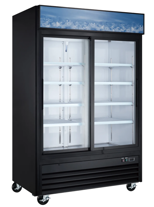 Drago DR45MGSR Sliding Glass Door Merchandiser Refrigerator