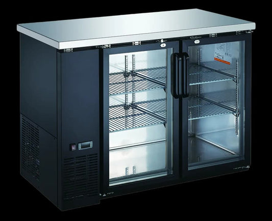Drago DRBB48GH Hinged Glass Door Back Bar Refrigerator