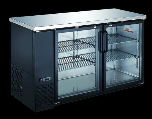 Drago DRBB60GH Hinged Glass Door Back Bar Refrigerator