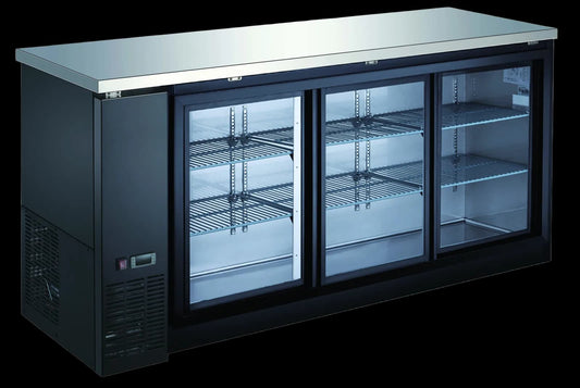 Drago DRBB72GS Sliding Glass Door Back Bar Refrigerator