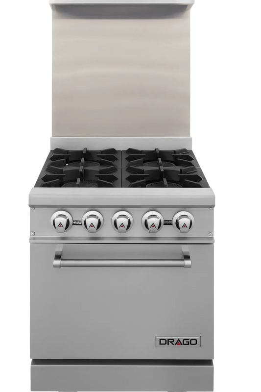 Drago DRR24-4B-LP 24-inch 4-Burner LP Range
