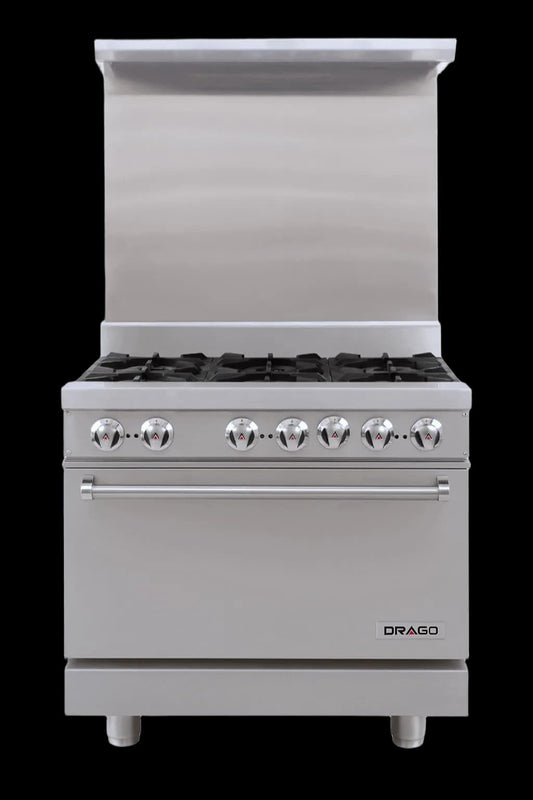 Drago DRR36-6B-LP 36-inch 6-Burner LP Range