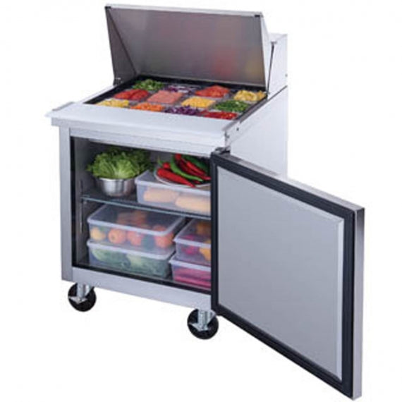 Dukers Appliance Co DSP29-12M-S1 Mega Top Refrigerated Unit w/ 1 Solid Door, (12) 1/6 Pans