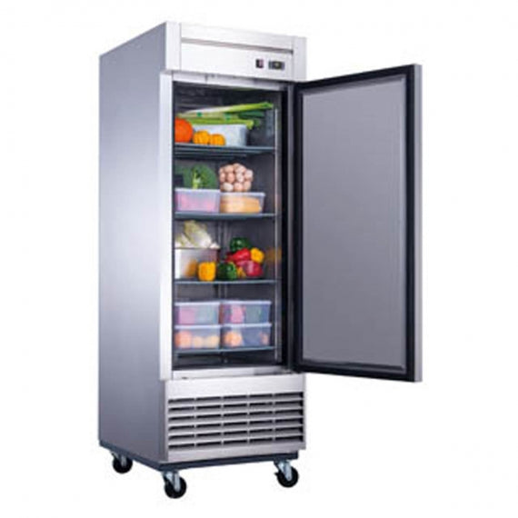Dukers Appliance Co D28R 28" One Section Reach-In Refrigerator w/ Solid Full Door, Bottom Mount, Stainless Steel, 18 cu. ft