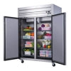 Dukers Appliance Co D55AR 55" Two Section Reach-In Refrigerator w/ 2 Solid Doors, Top Mount, Stainless Steel, 42 cu. ft.