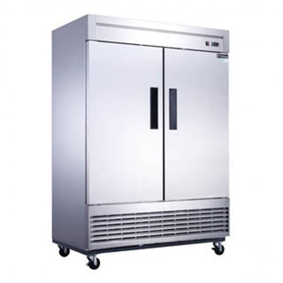 Dukers Appliance Co D55F 55" Two Section Reach-In Freezer w/ 2 Solid Doors, Bottom Mount, 41 cu. ft.