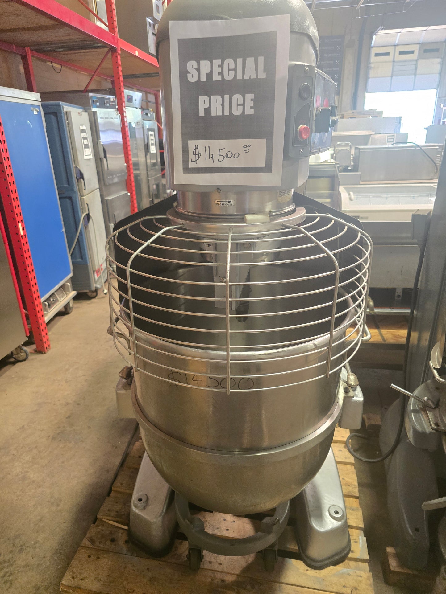 Hobart Legacy HL1400-1 140 Qt. Planetary Floor Mixer with Guard - 240V, 3 Phase, 5 hp