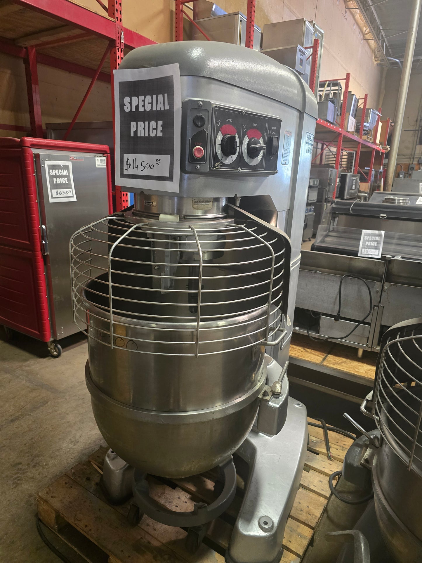 Hobart Legacy HL1400-1 140 Qt. Planetary Floor Mixer with Guard - 240V, 3 Phase, 5 hp