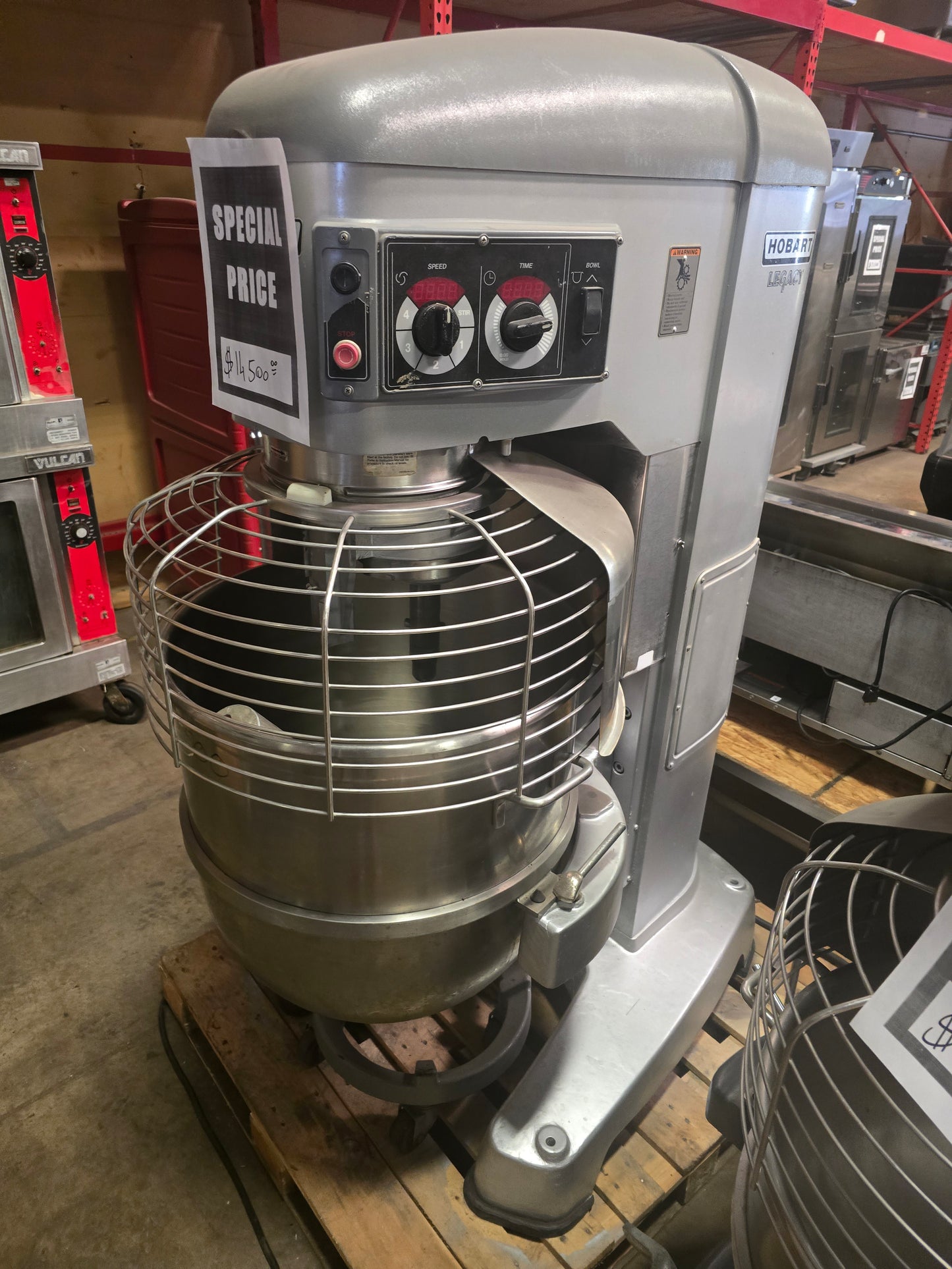 Hobart Legacy HL1400-1 140 Qt. Planetary Floor Mixer with Guard - 240V, 3 Phase, 5 hp